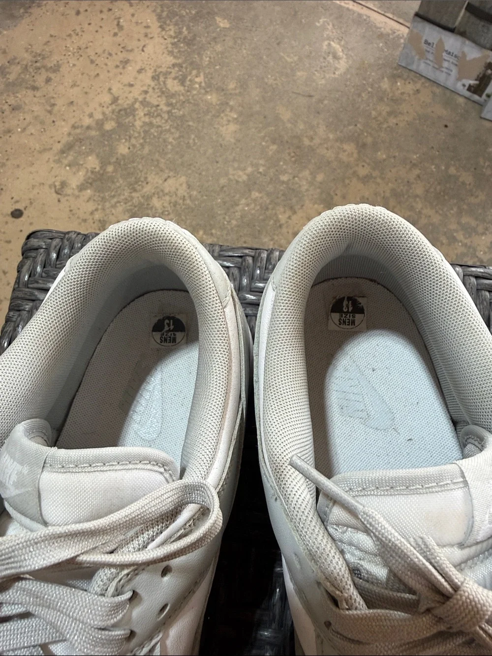 Nike Low-Top Sneakers in White and Light Gray